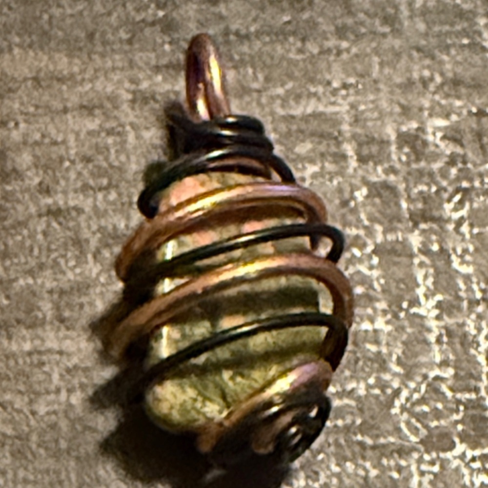 Handcrafted Wire Wrapped Stone Pendant